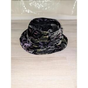 VTG 90s Coldwater Creek Floral Velvet Bucket Hat
